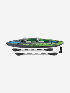 Лодка надувная Intex 68306 Challenger K2 Kayak, 2-местная, насос, весла, до 180 кг, Зеленый