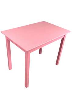 Стол кухонный Solarius Классика прямоугольный из массива сосны, 90х60х75 см, розовый