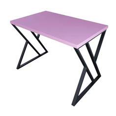 Стол кухонный Solarius Loft с Z-образными ножками 110х60х75, розовый, черные ножки
