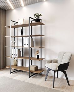 Стеллаж A1 HOME Libron 5 полок 175х134х34 Дуб Канзас