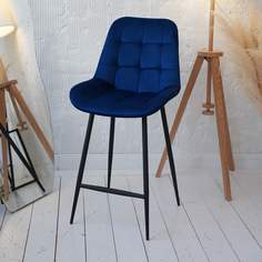 Барный стул со спинкой ForPost Мартин премиум, блю, 1шт