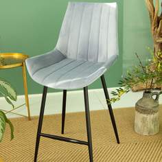 Барный стул со спинкой для кухни ForPost Неаполь, блю стоун, 1шт