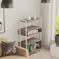 Стеллаж A1 HOME TRIS Smart 73х39х120см Дуб Давос Трюфель