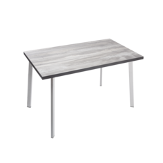 Стол для кухни Фортресс Агат.2 1000, Лофт/Белый муар, комплект ног №5