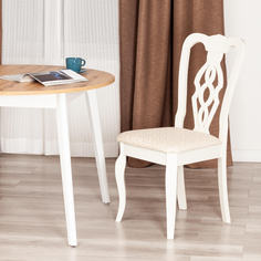 Стул для кухни с мягким сиденьем TetChair Aphrodite, массив, Ivory white