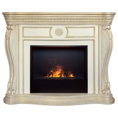 Электрокамин RealFlame Barcelona 33 WT с очагом 3D Cassette 630 Black Panel