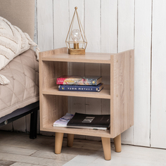 Тумба прикроватная kvshelf на ножках дуб сонома 420х300