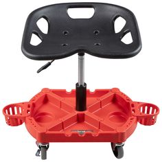 Стул рабочий для автослесаря WiederKraft WDK-86010, с лотком для инструмента