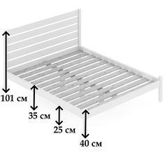Кровать Solarius Классика высокая спинка реечное основание 200х140, черный оникс
