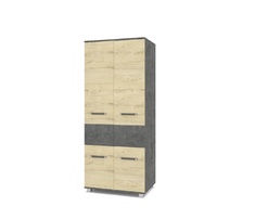 Шкаф 800 штанга Вира-22 Камень темный/Ирландский дуб Дай мебель