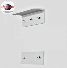 Вешалка настенная MirKupe2, белая 60*20*120 см Мир Купе Казань