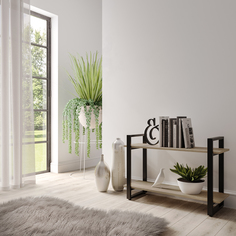 Стеллаж лофт A1 HOME Stefan, 2 полки, 60х90х31, дуб небраска