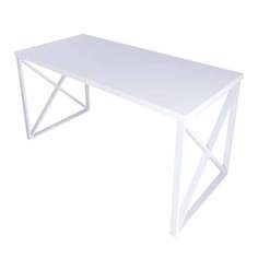 Стол кухонный Solarius Loft с крестообразными ножками 140х70х75, цвет белый