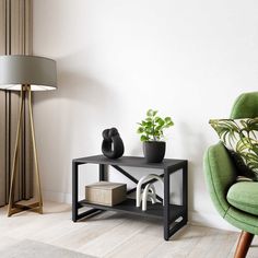 Стеллаж A1 HOME Bruno 2 полки 44х68х34 Черный Оникс