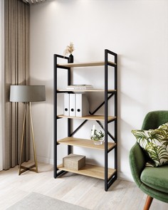 Стеллаж A1 HOME Bruno 5 полок 150х68х34 Дуб Сонома