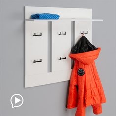 Вешалка настенная Mobi Ультра 15.06, Белый PE шагрень