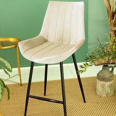 Барный стул со спинкой для кухни ForPost Неаполь, крем, 1шт