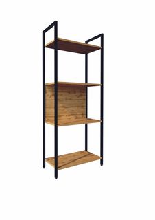 Стеллаж напольный WOODSTEEL, Sb146/60/30, черный