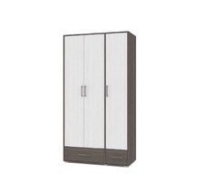 Шкаф 1000 комбинированный с ящиками Вилли О32 Анкор темный/Анкор светлый Дай мебель