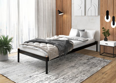 Металлическая односпальная кровать Alitte Abby 90х200 см черный