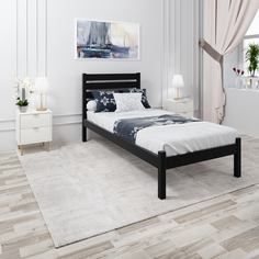 Кровать Solarius Классика 80х190, черный оникс