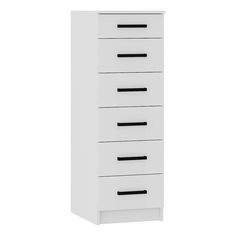 Комод высокий Фьюжн белый 50,4 х 40,2 х 120 см No Brand