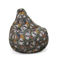 Кресло Груша Жаккард Череп XXXL No Brand