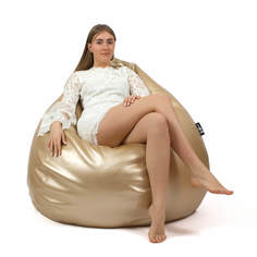 Кресло Груша Кожа Золотая XXXXL No Brand