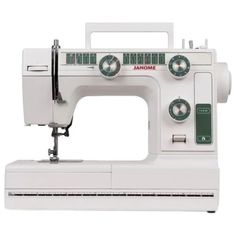Швейная машина Janome L-394 белый, зеленый