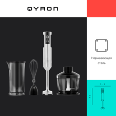 Погружной блендер QYRON BH601 серебристый