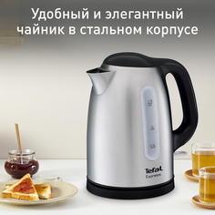 Чайник электрический Tefal KI230D30 1.7 л серебристый, черный