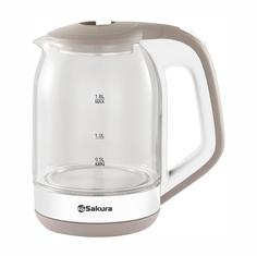 Чайник электрический Sakura SA-2736WG 1.8 л бежевый; белый
