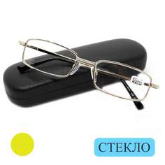Готовые очки ELITE 5096, со стеклянной линзой, +1.00, c футляром, цвет золотой, РЦ 62-64
