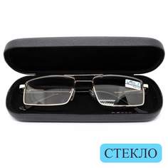 Готовые очки MOCT 123, со стеклянной линзой, +1,00, c футляром, цвет золотой, РЦ 62-64