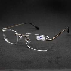 Безободковые очки EAE 1037 -1.50, без футляра, антиблик, цвет золотой, РЦ 62-64