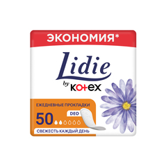 Прокладки ежедневные Kotex Lidie Deo 2 капель 50 шт