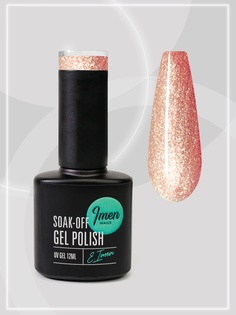 Гель-лак Imen с блестками DB054 оранжево-розовый