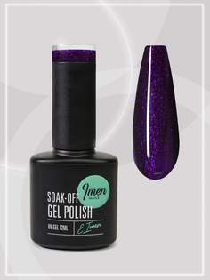 Гель-лак Imenи DB014 фиолетовый с блесткам