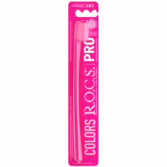 Зубная щетка R.O.C.S. PRO Colors, средняя розовая