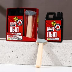 Набор "Охлади свой пыл", гель для душа во флаконе канистра и мыло Hard Line