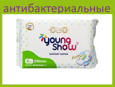 Прокладки Young Show USA time ночные антибактериальные 29 см, 8 шт