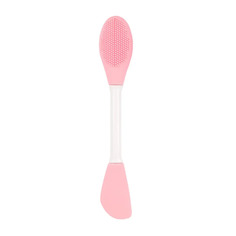 Щётка-лопатка Kinsey Beauty силиконовая для умывания масок кремов массажа лица розовая