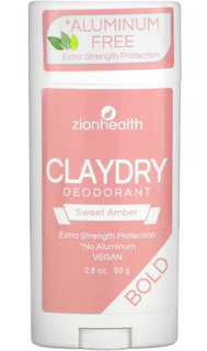 Дезодорант стик Zion Health глиняный Claydry Deodorant Сладкая Амбра, 80 г