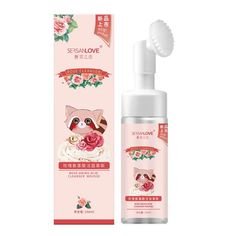 Пенка-мусс для умывания с щеточкой SersanLove Rose Amino Acid Cleanser Mousse 150 мл