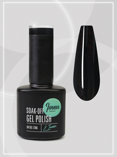 Гель лак Имень с блестками DB001 чернокрасный Imen