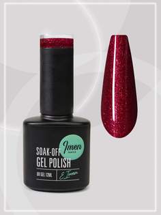 Гель-лак Imen DB021 красный с блестками