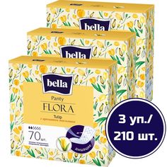 Прокладки ежедневные Bella Panty Flora Tulip тюльпан, 3 упаковки по 70 шт