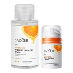 Набор Sadoer с витамином С Мицеллярная вода 300 мл и Крем для макияжа 50г 2 шт