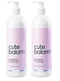 Набор балансирующий Cute Balance Бальзам 1л и Шампунь 1л No Brand