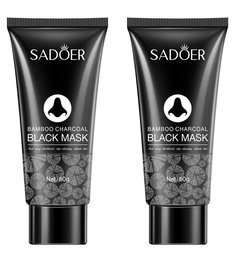 Комплект Sadoer Маска-пленка для лица от черных точек с бамбуковым углем 60г 2 шт